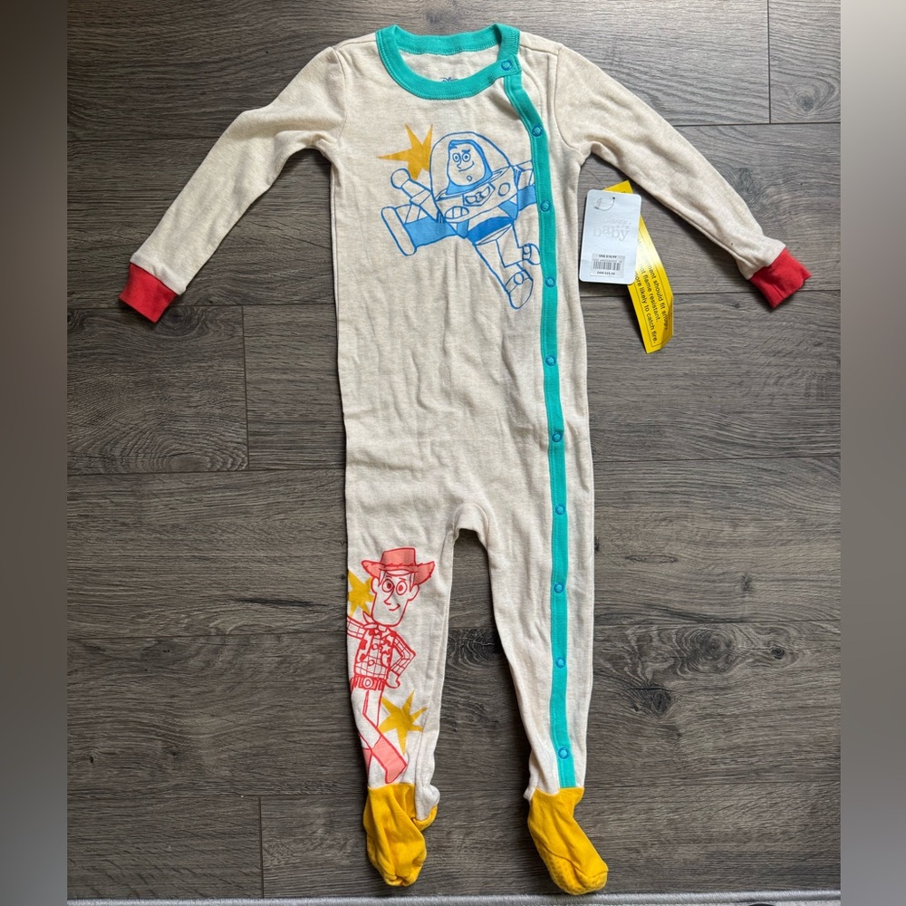 NWT Disney Baby Cream One Piece Toy Story — Buzz & Woody